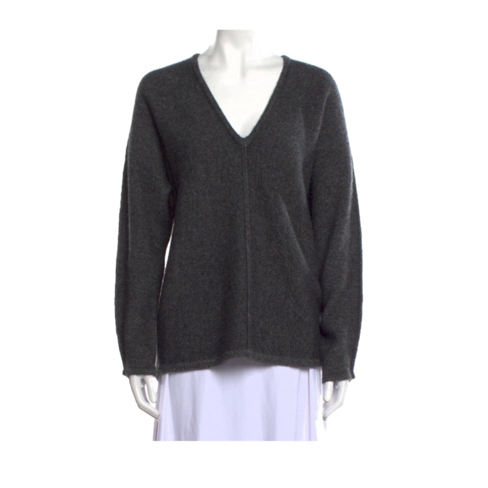 CO Dark Gray Cashmere Long Sleeve Sweater